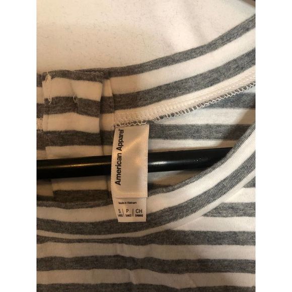 NWOT American Apparel Grey Striped Romper Sz S - Picture 3 of 3